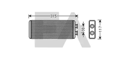 топлообменник, отопление на вътрешното пространство EACLIMA 45C35002