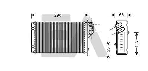 топлообменник, отопление на вътрешното пространство EACLIMA 45C55005