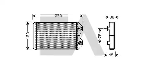 топлообменник, отопление на вътрешното пространство EACLIMA 45C71007