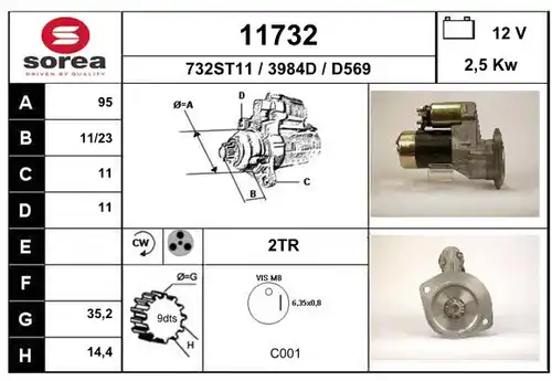 стартер EAI 11732