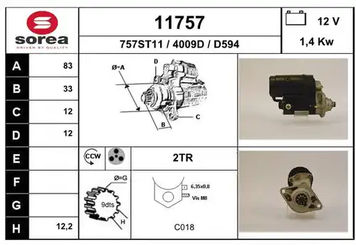 стартер EAI 11757