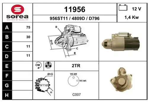 стартер EAI 11956