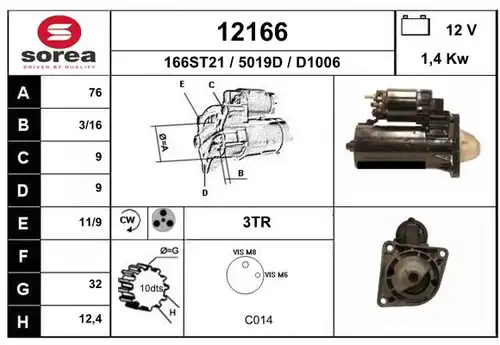 стартер EAI 12166