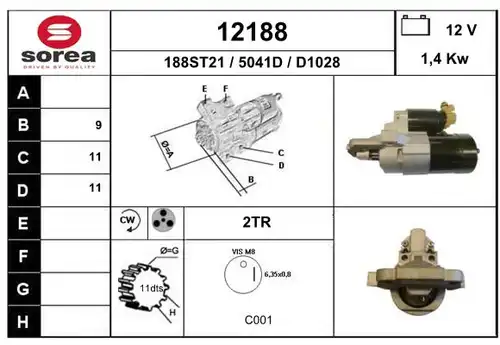 стартер EAI 12188