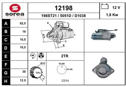 стартер EAI 12198