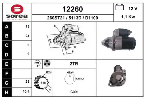 стартер EAI 12260