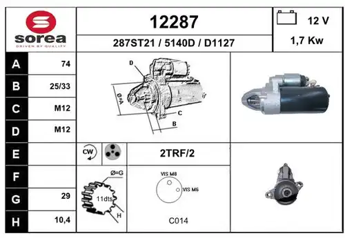 стартер EAI 12287