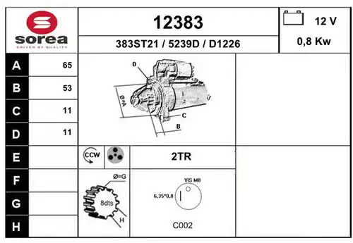 стартер EAI 12383