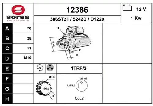 стартер EAI 12386