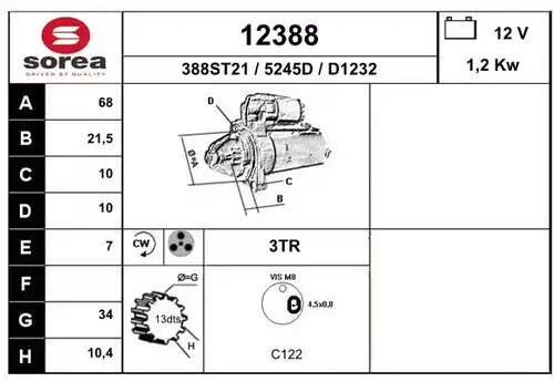 стартер EAI 12388