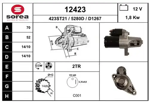 стартер EAI 12423