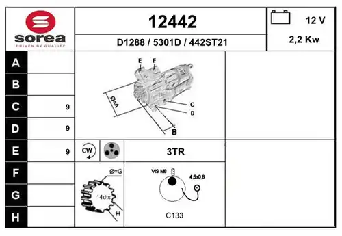 стартер EAI 12442