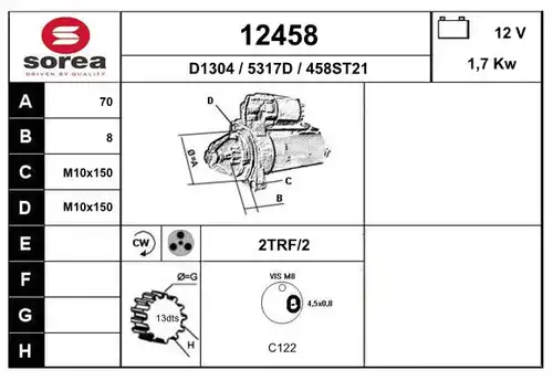 стартер EAI 12458