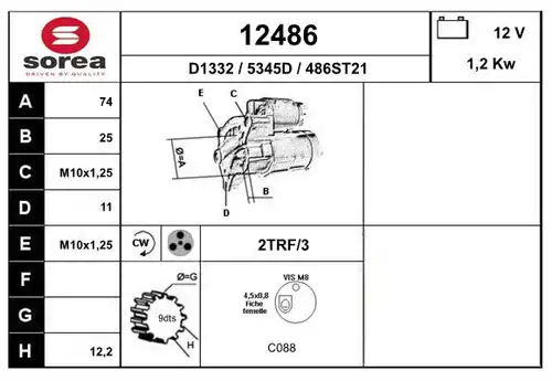 стартер EAI 12486