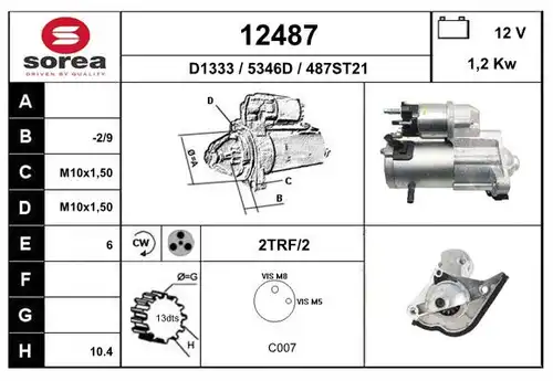 стартер EAI 12487