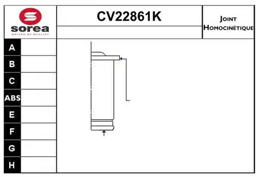 каре комплект, полуоска EAI CV22861K