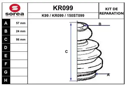 комплект маншон, полуоска EAI KR099