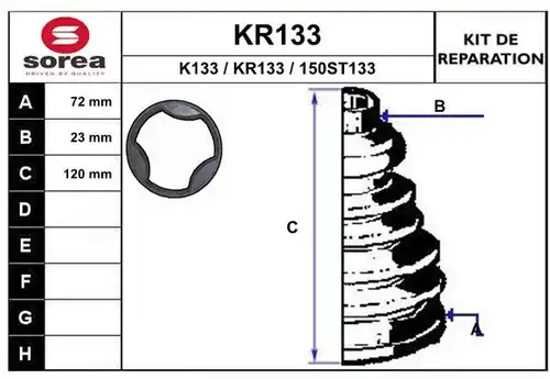 комплект маншон, полуоска EAI KR133