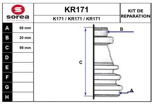 комплект маншон, полуоска EAI KR171