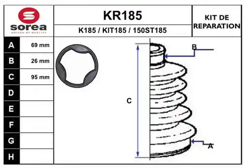 комплект маншон, полуоска EAI KR185