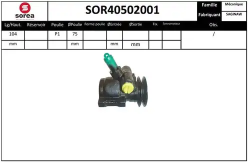 хидравлична помпа, кормилно управление EAI SOR40502001