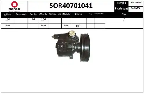 хидравлична помпа, кормилно управление EAI SOR40701041