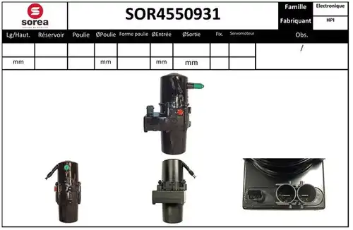 хидравлична помпа, кормилно управление EAI SOR4550931