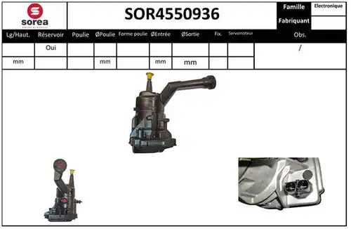 хидравлична помпа, кормилно управление EAI SOR4550936