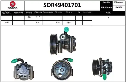 хидравлична помпа, кормилно управление EAI SOR49401701