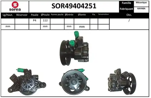 хидравлична помпа, кормилно управление EAI SOR49404251