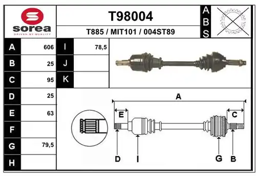 полуоска EAI T98004