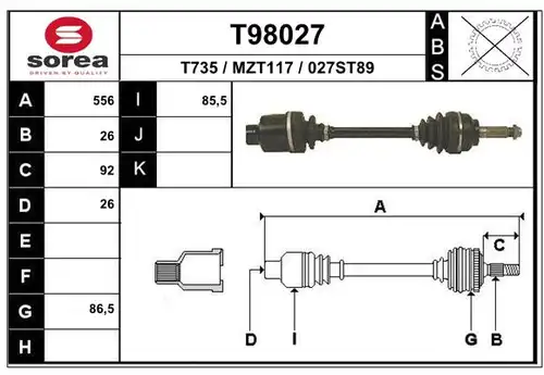 полуоска EAI T98027