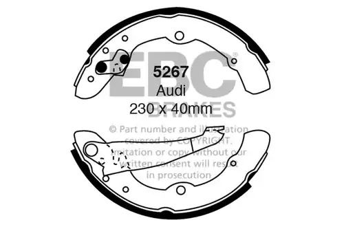 комплект спирачна челюст EBC Brakes 5267