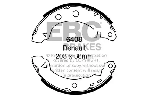 комплект спирачна челюст EBC Brakes 6408