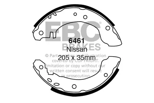 комплект спирачна челюст EBC Brakes 6461