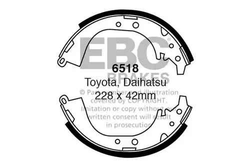 комплект спирачна челюст EBC Brakes 6518