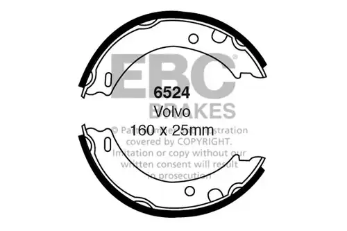 комплект спирачна челюст EBC Brakes 6524