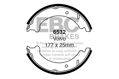 комплект спирачна челюст EBC Brakes 6532