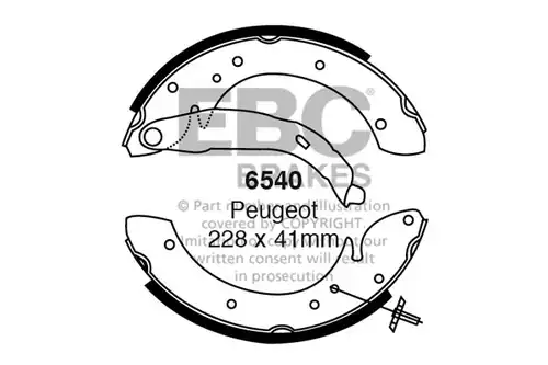 комплект спирачна челюст EBC Brakes 6540