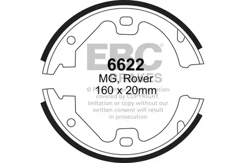 комплект спирачна челюст EBC Brakes 6622