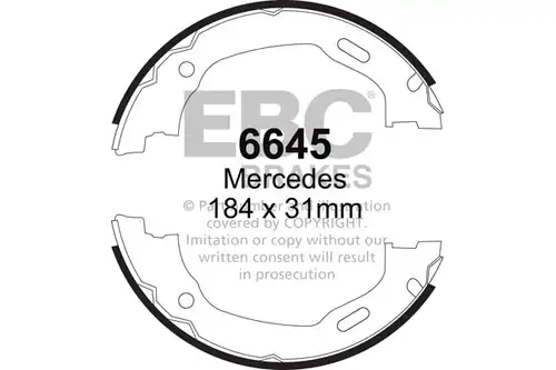 комплект спирачна челюст EBC Brakes 6645