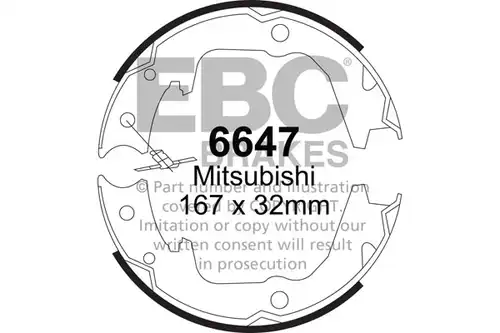 комплект спирачна челюст EBC Brakes 6647