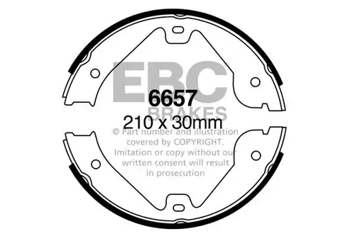 комплект спирачна челюст EBC Brakes 6657