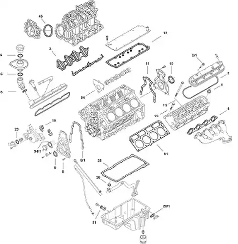 пълен комплект гарнитури, двигател ELRING LS Gen IV L96