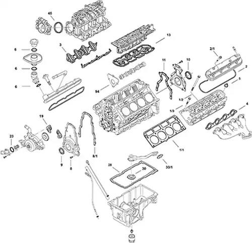 пълен комплект гарнитури, двигател ELRING LS Gen IV LH6