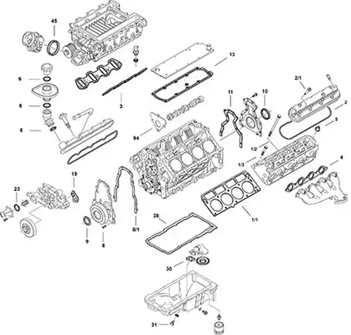 пълен комплект гарнитури, двигател ELRING LS Gen IV LS9