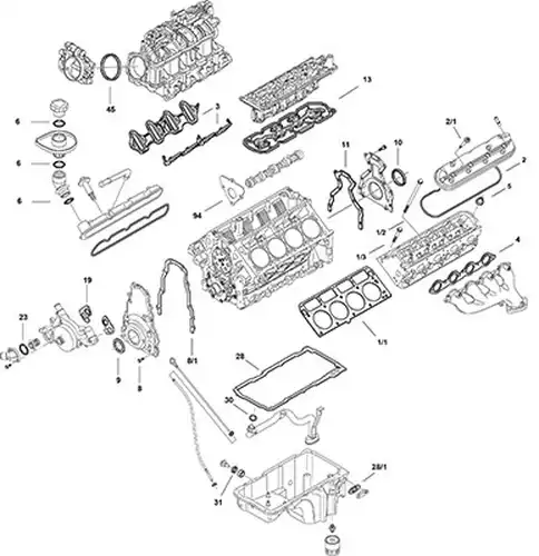 пълен комплект гарнитури, двигател ELRING LS Gen IV LY5