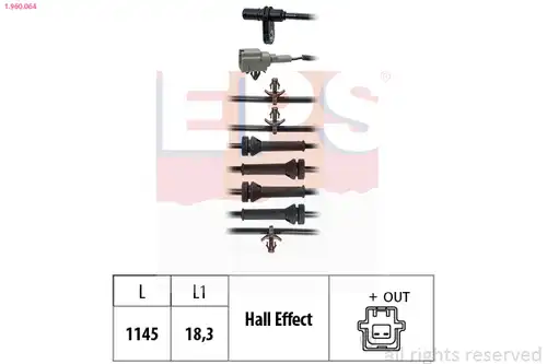 датчик, обороти на колелото EPS 1.960.064