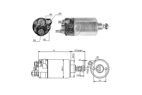 магнитен превключвател, стартер ERA ZM525