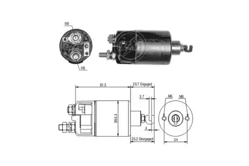 магнитен превключвател, стартер ERA ZM660